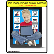 iPad Theme Portable Student Schedule for Autism